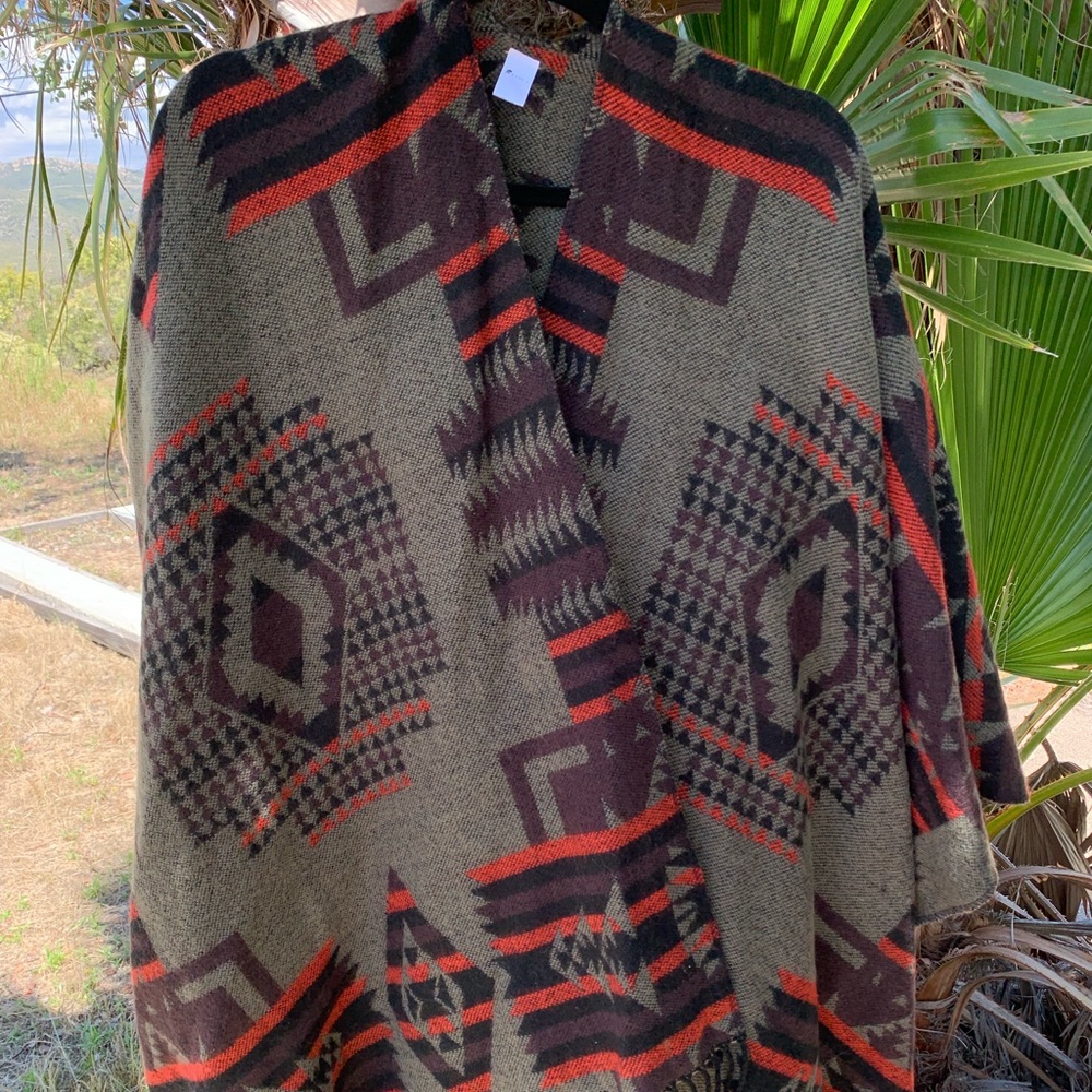 100% Acrylic Poncho/Wrap